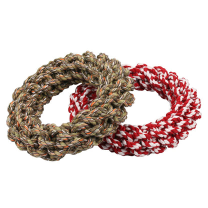 Pet Cotton Rope Knot Toy Dog Wear-Resistant Toy Dog Interactive Circle