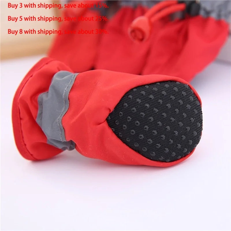 Waterproof Pet Shoes for Rainy Snowy Weather - Anti-slip